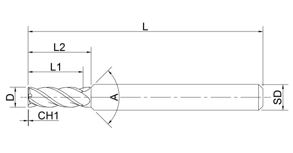 ENDMILL W/ CHAMFER